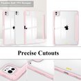 thumbnail image 4 of Allytechgroup Folio Stand Case for iPad Pro 13 inch M4 (2024) with Clear Transparent Back & Soft TPU Shockproof Frame Cover [Pencil Holder] [Auto Sleep/Wake] Smart Lightweight Trifold Shell, Rosegold, 4 of 10