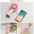 thumbnail image 5 of POINTERTECK Mini Electric Handheld Fan USB Rechargeable Desk Fan with Stand Base 3 Speed Mode for Home School Office Travel Golf Cart Indoor Outdoor, 5 of 6