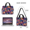 thumbnail image 3 of FORMRS 16" Laptop Bag Carrying Sleeve Case with Handle Travel Shoulder Briefcase, Colorful Art Leaves Pattern, 3 of 8