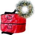 thumbnail image 3 of Wreath Storage Container Wreath Storage Box Double Layer Christmas Wreath Storage Bag Large Capacity Wreath Storage Container Wreath Storage Box With Dual Zippers And Handles, 3 of 8