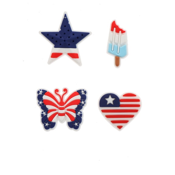Way to Celebrate Americana Patriotic Pop-In Shoe Charm Set