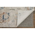 thumbnail image 4 of Feizy Pasha Transitional Floral & Botanical, Taupe/Ivory/Blue, 2' x 3' Accent Rug Stain Resistant Pet & Kid Friendly Bohemian & Eclectic Distressed Floor Rug for Living room Bedroom, 4 of 9