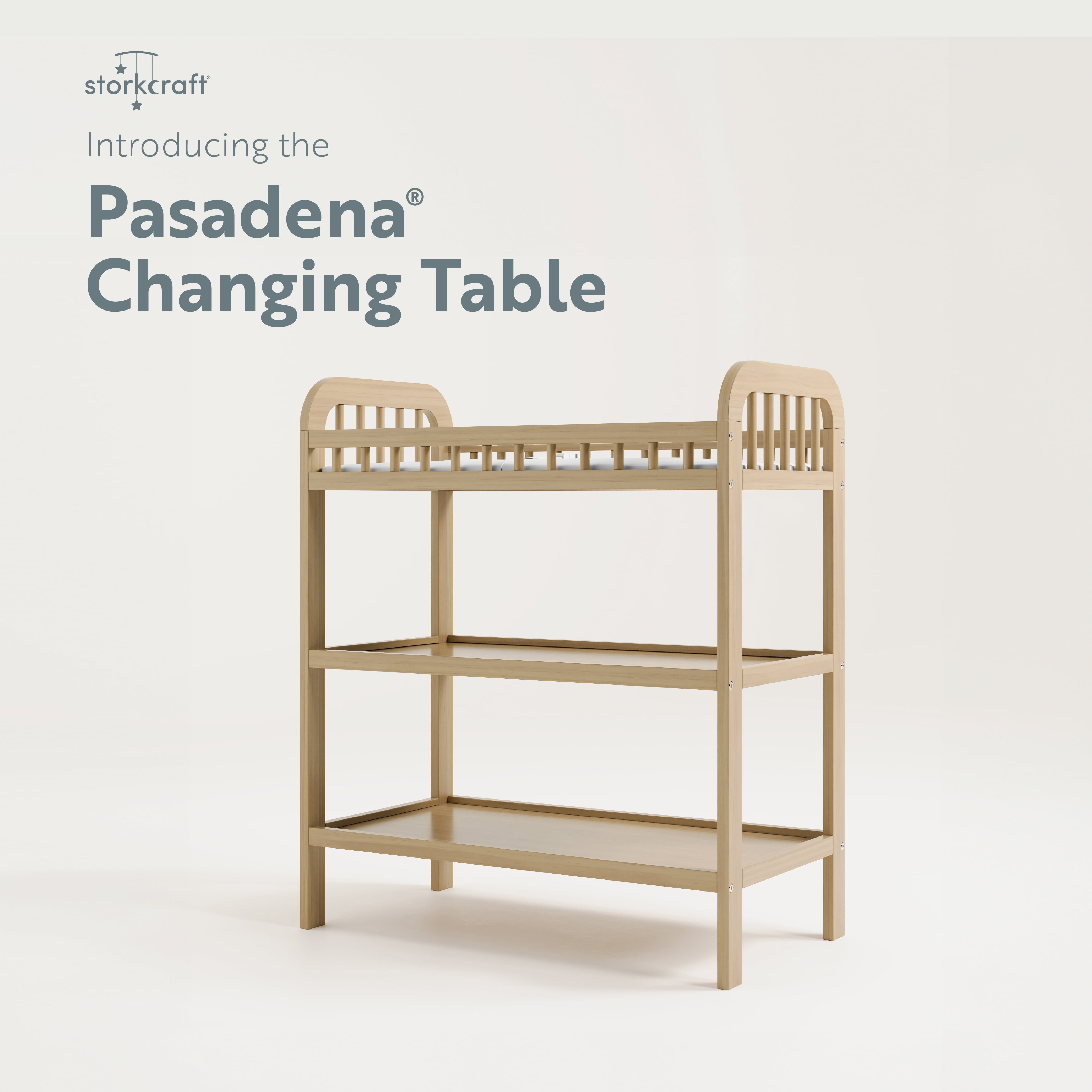 Storkcraft Pasadena Infant Changing Table with Changing Pad, Driftwood