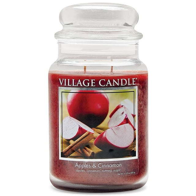 Vela perfumada Village Candle, manzana y canela, 625 ml