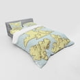 thumbnail image 3 of Vintage Duvet Cover Set, Fluffy Formed Old-Fashioned Clouds in Air Funky Colored Sky Elements Illustration, Bedding Set with Shams and Fitted Sheet, 3 Sizes, by Ambesonne, 3 of 3
