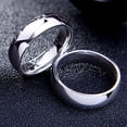 thumbnail image 4 of Anillo de acero de titanio popular Anillo liso de arco de 6 mm Joyería simple a juego Fácil de combinar, 4 of 5