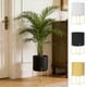 thumbnail image 1 of Marco De Metal Maceta de metal negro con soporte, maceta decorativa grande para suelo con orificios de drenaje para plantas de interior y exterior (1 pieza) Rkxzt, 1 of 8