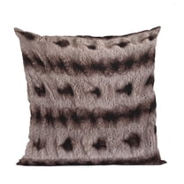Plutus Brown Fluffy Bunni Animal Faux Fur Luxury Throw Pillow - Double sided 20" x 26" Standard
