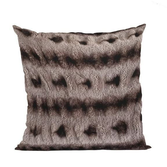 Plutus Brown Fluffy Bunni Animal Faux Fur Luxury Throw Pillow - Double sided 20" x 30" Queen
