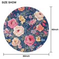 thumbnail image 6 of Pioneer Flower Floral Print Pattern Round Tablecloth 60"x60",Wrinkle Wipeable Table Cloth for Kitchen Dining Room Picnic Patio Party, 6 of 6