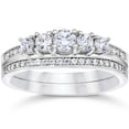 thumbnail image 1 of 5/8 Ct Vintage Diamond Engagement Wedding Ring Set 10k White Gold, 1 of 3