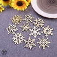 thumbnail image 6 of Luxtrada 10 Pieces Christmas Wooden Snowflake Cutouts Embellishments Hanging Ornaments for Christmas Tree Decoration Kids Crafts with Twines (10pcs), 6 of 9