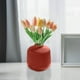 thumbnail image 5 of Jarrón de cerámica rosa para flores, centro de mesa de 23 cm, decoración de escritorio para el hogar, jarrón moderno estilo bohemio para regalo de boda o inauguración de la casa., 5 of 7