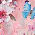 thumbnail image 6 of nygtbtfer Fitted Round Tablecloth with Elastic Edge Wipe Clean Spring Pink Peach Flowers Butterflies Table Cloth for Outdoor/Indoor Use,Fits Round Tables Small 54-58, 6 of 8