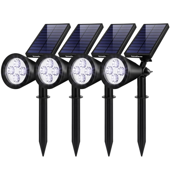 Focos solares InnoGear, paquete de 4 unidades, impermeables, color blanco frío
