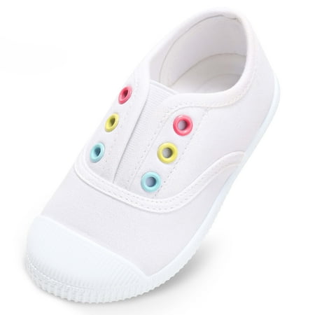 

Harvest Land Kids Girls Boys Canvas Shoes Soft Insole Toddler Girls Sneaker Slip-on Non Slip Tennis Shoes