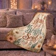 thumbnail image 5 of Inspirational Lettering Framed By Butterflies And Wildflowers, Soft Flannel Blanket with Bohemian Botanical Typography Print, Housewarming Gift and Home Decor for Bedroom and Living Room, 5 of 7