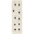 thumbnail image 3 of SAFAVIEH Soho Megan Floral Wool Area Rug, Ivory/Black, 6' x 6' Square, 3 of 10