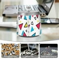 thumbnail image 6 of Yayeee Ashtray with Lid for Cigarette Smokeless Stainless Steel Home Ash Holder, Red Triangles, 6 of 7