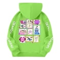 thumbnail image 3 of Moonsky Sudadera con capucha y cordón HUNTRX, estampado de grupo de chicas coreanas, jersey corto, suave y cómodo, top de manga larga para primavera y otoño. Verde 150, 3 of 4