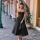 thumbnail image 4 of Vestido de Verano 2025 para Mujer, Estilo Bohemio, con Tirantes Finos y Corte Entallado, para Playa. Negro XL, 4 of 8