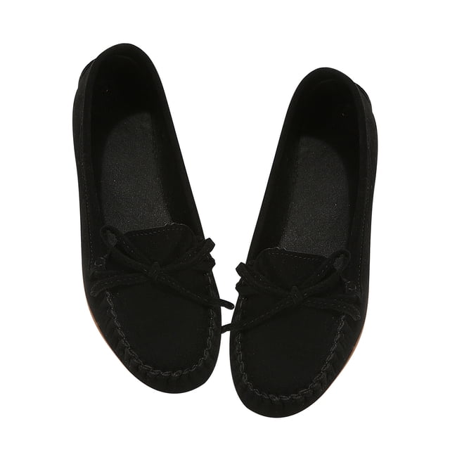 Amzcrzy Zapatos de mujer,Zapatos de mujer,Zapatillas de mujer, Zapatos de mujer de moda cómodos con punta redonda y tacón bajo, con lazo, color liso, informales Sandalias Mujer Zapatillas De Casa