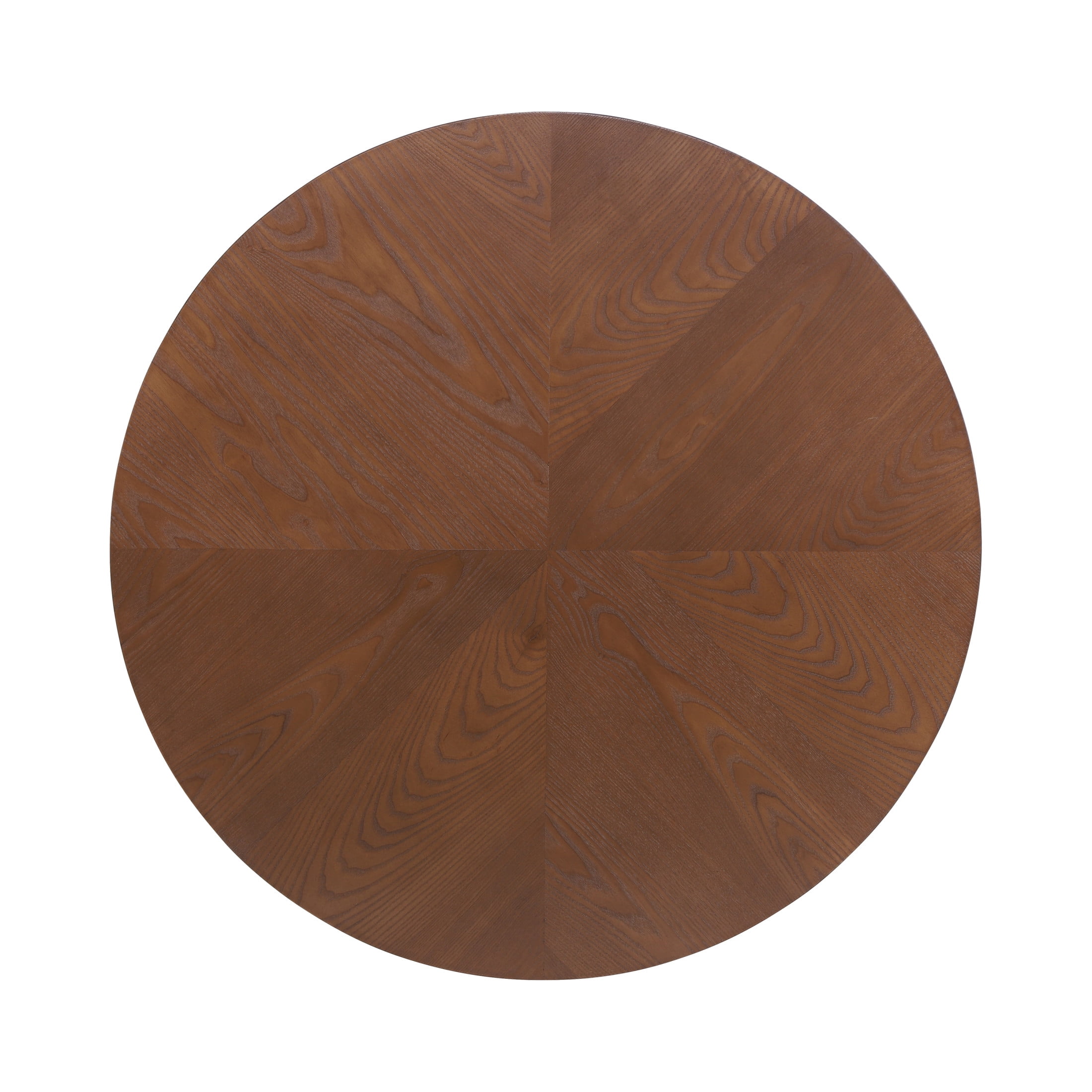Christopher Knight Home 36.6"H Modern Round Counter Height Dining Table, Iron Fluted Base, Walnut