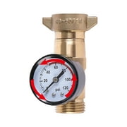 PRINxy Brass RV Water Pressure Regulator,RV Water Regulator With Filter Screen And Gauge For Campers,Travel Trailers,RV Plumbing System Yellow