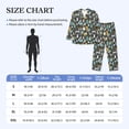 thumbnail image 4 of Lsque Moose Squirrel owls tree Pattern Long Sleeve Pajama Set for Men - Soft 2-Piece Sleepwear and Loungewear Set with Pockets, Comfy Nightwear-X-Large, 4 of 7
