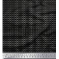 thumbnail image 1 of Soimoi Black Moss Georgette Fabric Geometrical Star Geometric Decor Fabric Printed Yard 42 Inch Wide, 1 of 5