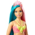 Barbie Dreamtopia Mermaid Doll, 12inch, Teal and Pink Hair, with Tiara