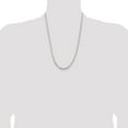 thumbnail image 6 of 925 Sterling Silver High Polished 4.5mm Solid Concave Beveled Curb Chain w/ Lobster Clasp - 24", 6 of 7