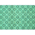 thumbnail image 1 of Ahgly Company Machine Washable Indoor Rectangle Abstract Turquoise Blue Modern Area Rugs, 4' x 6', 1 of 4
