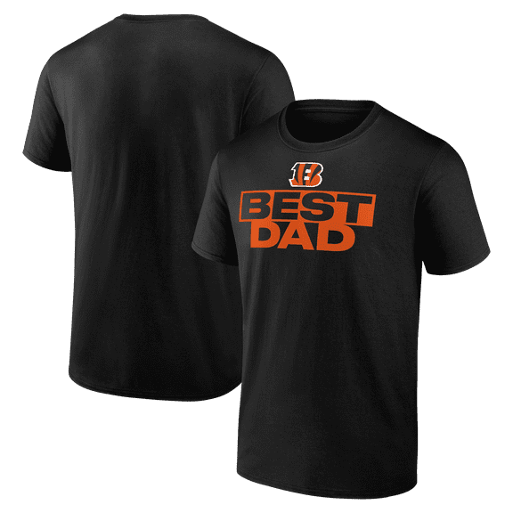 Men's Black Cincinnati Bengals Greatest Dad T-Shirt