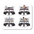 thumbnail image 1 of JSDART Colorful Baby Watercolor Raccoon Portrait Boho Feathers Bohemian Cute Nursery DIY Beautiful Mousepad Mouse Pad Mouse Mat 9x10 inch, 1 of 1