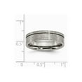 thumbnail image 6 of Solid Titanium Grooved 6mm Matte Brushed Finish Wedding Band Ring Size 6, 6 of 7