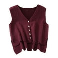 thumbnail image 1 of serony Gilet Sans Manches Respirant pour Femmes, Col en V, Mode Décontractée, Violet, 1 of 6