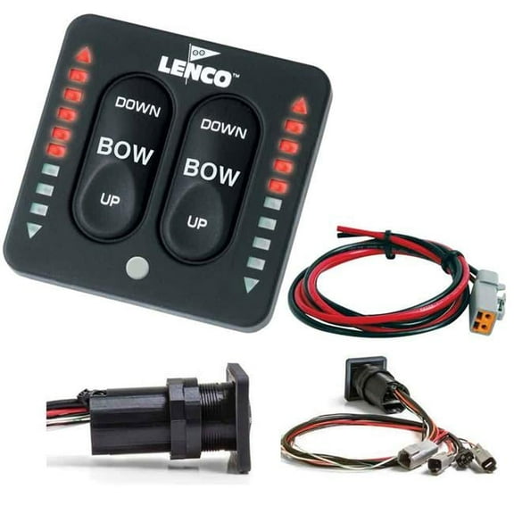 Lenco Marine LED Indicator Integrated Tactile Switch Kit with Pigtail for Single Actuator Systems