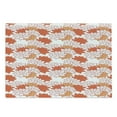 thumbnail image 1 of Orange Cutting Board, Blossoming Hand Drawn Lotus Leaves Garden Flowers Botanical Nature Theme, Decorative Tempered Glass Cutting and Serving Board, Large Size, Orange Ruby Salmon, by Ambesonne, 1 of 1