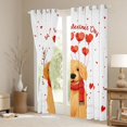 thumbnail image 3 of Castle Fairy Teens Cartoon Dog Animal Curtains Pack of 2 (42x84 Each),Romantic Love Heart Curtains Blackout,Happy Valentine's Day Bedroom Curtains,Ultra Soft Home Decor, 3 of 6