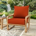 thumbnail image 2 of Pakunoda Outdoor Deep Seat Cushion with Backrest, 24" x 24" x 6.5" Waterproof Patio Chair Replacement Cushion for Sofa Couch, Orange, 2 of 7