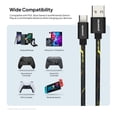thumbnail image 4 of Powertek Marble 6ft USB-A to USB-C Cable, Black & Gold, Silicone Marble Print Design, Fast Charging Cable with Smooth Data Transfer, 4 of 5