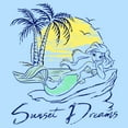 thumbnail image 2 of Men's The Little Mermaid Ariel Sunset Dreams Distressed  Graphic T-Shirt, 2 of 4