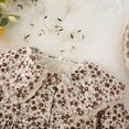 thumbnail image 6 of Tisuna Girl'S Long Sleeve Dress Kids Cozy Floral Print Dresses Toddler Autumn Winter Crewneck Dress Size 18-24 Months, 6 of 7