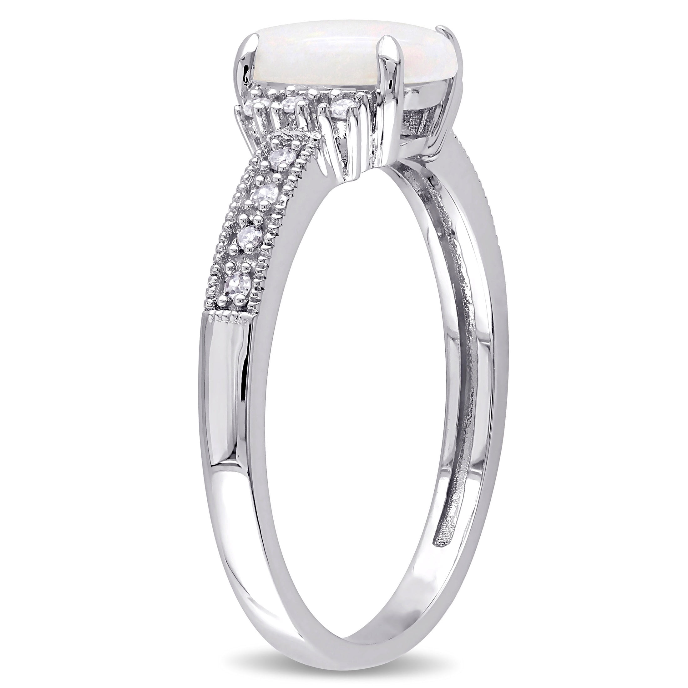 Everly Women's Opal 10k White Gold Ring