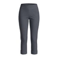 thumbnail image 5 of Utoimkio Women's Wide Elastic Waist Cuffed Capri Dress Pants High Pull-On Waist Rolled Cuff Ankle Slim Cropped Work Trousers, 5 of 8
