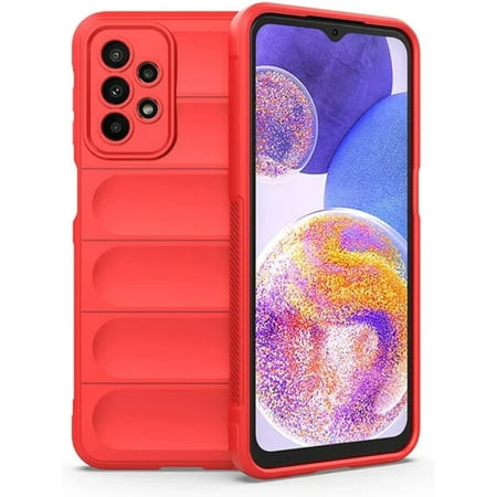 Creative Phantom Shield Shape Heavy Duty Protective Phone case with Plush Lining, Soft TPU Shockproof Back Cover for Samsung Galaxy M14 M13 M12 M32 M33 M52 M54 5G(Red,Samsung M54 5G)