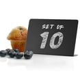 thumbnail image 1 of Set of 10 Small Chalkboard Signs 3x4 inches - Food Signs for Party Buffet, Mini Chalkboard Sign, Food Display Card, Tabletop Chalkboards for Kitchen, Standing Menu Black Boards for Wedding, 1 of 4