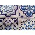 thumbnail image 4 of oneOone Cotton Poplin Medium Blue Fabric Floral & Tiles Moroccan Sewing Fabric By The Yard Printed Diy Clothing Sewing Supplies 56 Inch Wide, 4 of 4