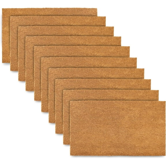 Plain Coir Doormat Bulk 30x17 Inch, Blank Door Mat 10 Pack for Crafting Painting, Welcome Mat for Crafts